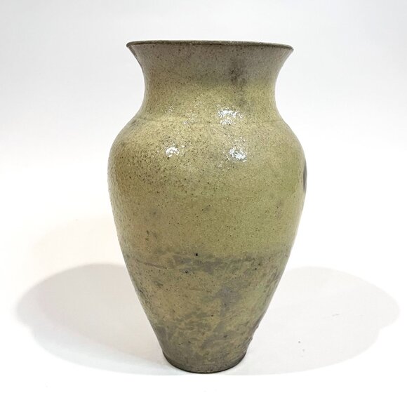 Raku Pottery Vase Artist Singed Art Pottery 6.5" tall Cream / Copper Glaze - Picture 3 of 8